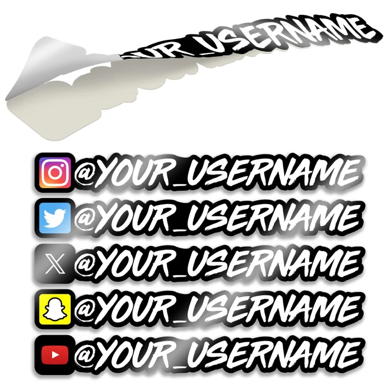 Social Media Username Stickers